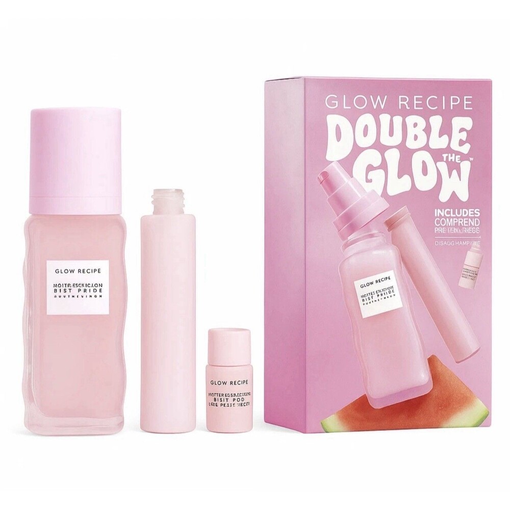 Glow Recipe Double The Glow Watermelon Glow Pink Juice Moisturizer Set New